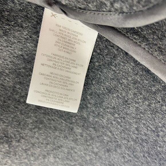 Joie loulynn boiled navy grey wool knit sleeve hooded tie close sweater womens s - Picture 5 of 10